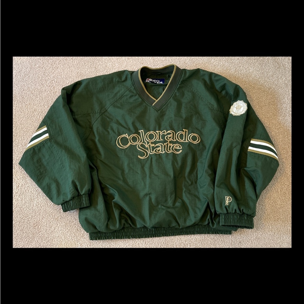 Vintage 90s Colorado State CSU Rams Windbreaker Jacket College XXL PRO LAYER